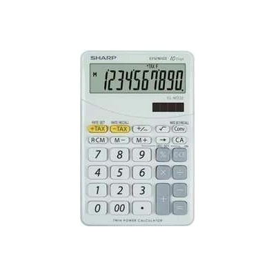 SHARP Kalkulačka stolná, "EL-M332BWH" 10 miestny displej