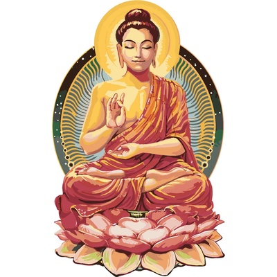 ZUTY Malování podle čísel MEDITUJÍCÍ BUDDHA II 40 x 50 cm