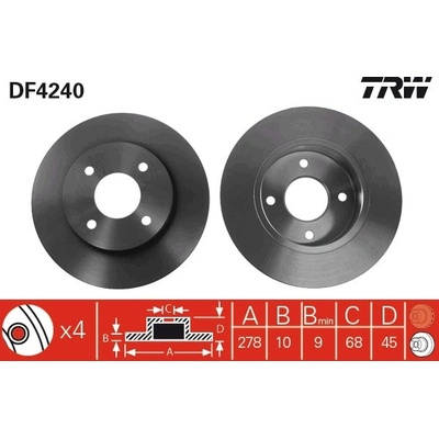 TRW Brzdový kotúč DF4240
