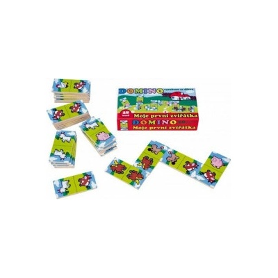 Domino Moje první zvířátka dřevo 28 ks