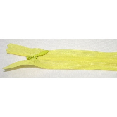 Zips krytý nedeliteľný 25cm žltá