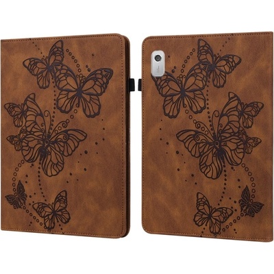 Vsetkonamobil 56213 ART BUTTERFLIES Zaklápacie puzdro Lenovo Tab M8 4. generácia 4th gen hnedé
