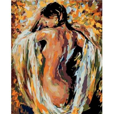 zuty malování podle čísel Polonahá žena v barvách 80 x 100 cm vypnuté plátno na rám
