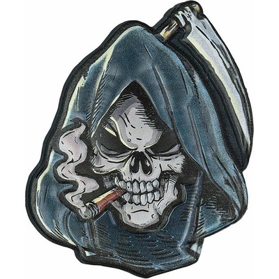 101INC nášivka 3D plastová LEBKA - GRIM REAPER velcro