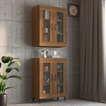 vidaXL Окачен стенен шкаф, кафяв дъб, 69, 5x34x90 см (817392)
