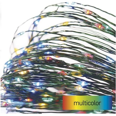 EMOS LED vianočná nano reťaz zelená 7,5 m vonkajšia aj vnútorná multicolor časovač