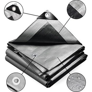 Foxigy Krycia plachta strieborno čierna 10x20 m 501