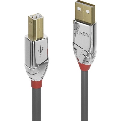 Lindy 36641 USB, USB 2.0 USB-A zástrčka, USB-B zástrčka, 1m, sivý