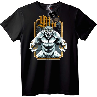 NOONEBRAND Тениска Йети Чудовище - 7XL, Black