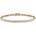 SAVICKI Златна тенис гривна, 585 бели сапфири 2.640К, 3.0mm. 19cm