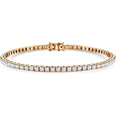 SAVICKI Златна тенис гривна, 585 бели сапфири 2.640К, 3.0mm. 19cm