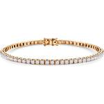 SAVICKI Златна тенис гривна, 585 бели сапфири 2.640К, 3.0mm. 19cm