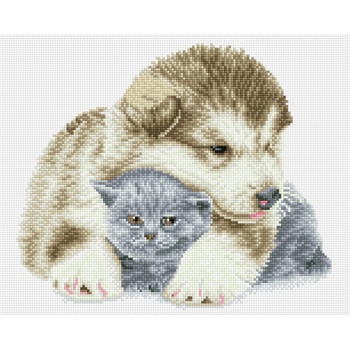 Image 1 of Diamond Dotz Най-добри приятели - диамантен гоблен dq9.011