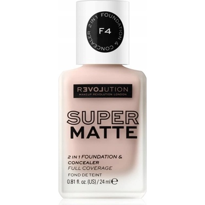 Revolution Relove Super Matte 2 in 1 Foundation & Concealer make-up F4 24 ml