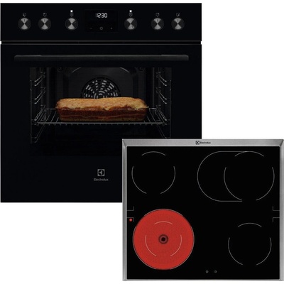 Electrolux Фурна + стъклокерамичен плот за вграждане electrolux kefgh40bk (kefgh40bk)