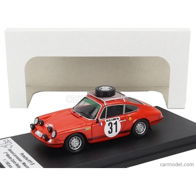 Trofeu Porsche 911s Coupe night Version N 31 2nd Rally Montecarlo 1969 Gerard Larrousse Maurice Gelin Orange 1:43