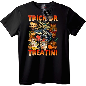 NOONEBRAND Тениска Halloween Treat или Treatini - XXS, White