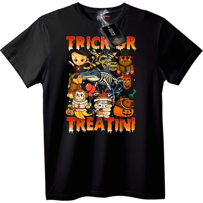 NOONEBRAND Тениска Halloween Treat или Treatini - XXS, White