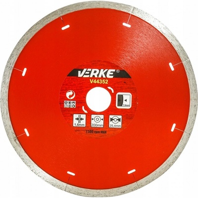 Verke Kotouč řezný diamantový 200 x 1,6 x 25,4mm V44352