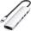 Satechi 7-in-1 USB-C Aluminum Slim Multiport Adapter With Ethernet - мултифункционален хъб за свързване на допълнителна периферия за компютри с USB-C (сребрист)