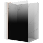 Mexen Kioto L душ стена Walk-in 90 x 200 cm, омбре черна 8 mm, четкана мед - 800-090-103-65-76 (800-090-103-65-76)