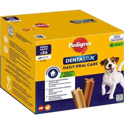 Pedigree Dentastix: každodenná starostlivosť o zuby pre malých psov 5 – 10 kg 168 x 2,64 kg