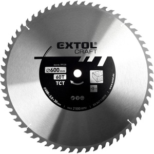 Extol Циркулярен трион, твърдосплавен, 600x30mm (диаметър на отвора), T60; ширина на диска 3, 8 mm, макс. 2 500 об/мин