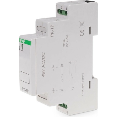 PK-1P/48 - Elektromagnetické pomocné relé, 48V, 16A, 1x NO/NC
