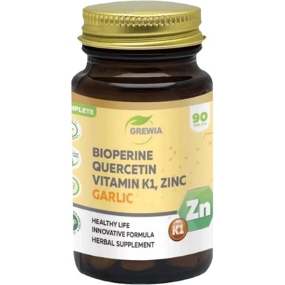 Grewia Bioperine, Quercetin, Vitamin K1, Zinc & Garlic [90 Таблетки]