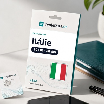 eSIM Itálie 20 GB / 29 dní