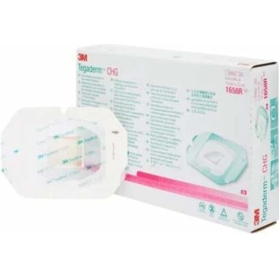 3M Tegaderm chg1658R 10 cm x 12 cm transparentné antimikrobiálne krytie 1 ks