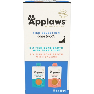 Applaws rybí vývar pro kočky MULTIPACK 4x85 g
