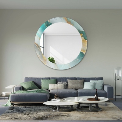 Alfaram Okrúhle zrkadlo na zelenom mramore – MARBLE BOSCARO 90