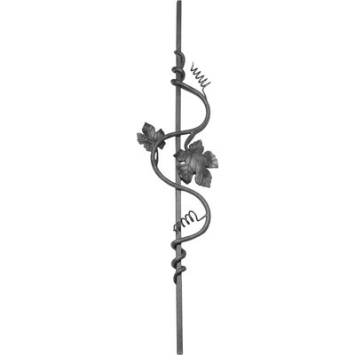Kovaná výplň s listy vinné révy, H 900 x L 230 mm, 12 x 12 mm