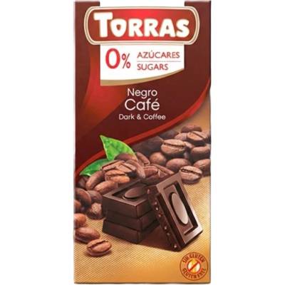 Torras Bezlepková horká čokoláda s kávou bez pridaného cukru 75 g