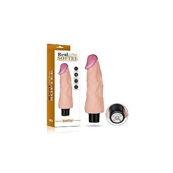 LoveToy REAL SOFTEE Vibrating Dildo 7"