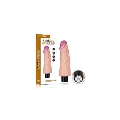 LoveToy REAL SOFTEE Vibrating Dildo 7"