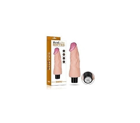 LoveToy REAL SOFTEE Vibrating Dildo 7"