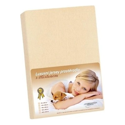 Bellatex plachta jersey s elastanom béžová 160x200