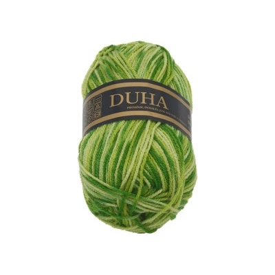 Priadza DUHA - 50g / 150 m - svetlá zelená, tmavá zelená