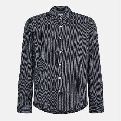 Риза Peter Werth Men's Long Sleeve Plain Shirt - Dark Navy/White