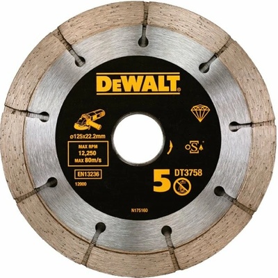 DeWALT Diamantový kotouč do drážkovací frézy, dvojitý, 125 mm (výška segmentu 6,3 mm) DT3758