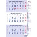 Tříměsíční modrý s poznámkami nástěnný Helma 2026