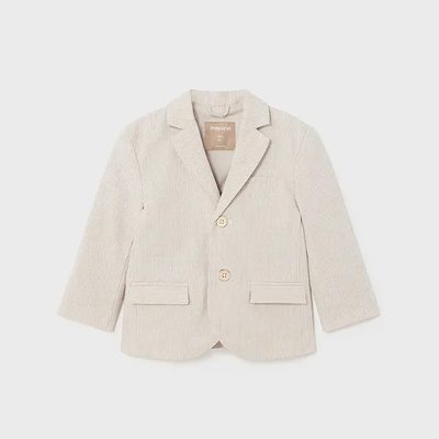 Mayoral Елегантно сако лен кокос райе за бебе момче Mayoral