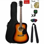 Fender Акустична китара комплект Fender FA-115 SB Dreadnought Pack + аксесоари