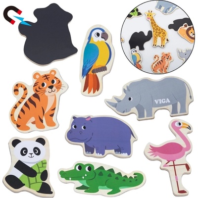 Viga Dřevěné magnety 20 ks zvířátka – Zbozi.Blesk.cz