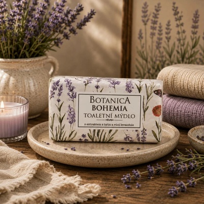 Bohemia Gifts & Cosmetics Botanica Levandule ručně vyráběné toaletní mýdlo 100 g