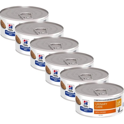 Hill's Hill s Prescription Diet Feline c/d MultiCare нарязано пиле 6 x 156 г