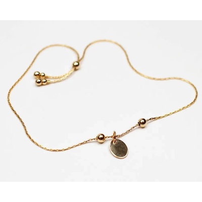 Minimal náramek s cedulkou zlatý 29060