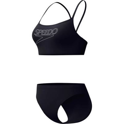 Speedo Дамски комплект бикини Speedo Women's Endurance+ Logo Thin Strap Two Piece Bikini - Anthracite - размер 34 (EU) (150-6088-0112)
